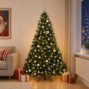 Albero di Natale artificiale verde scuro con palline 300 cm 3467422