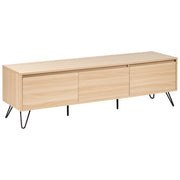 Mobile TV in truciolato marrone chiaro 150 cm 3 ripiani Design minimalista Soggiorno