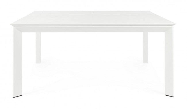 Tavolo Allungabile Konnor 160x110/160 cm Bianco in Alluminio