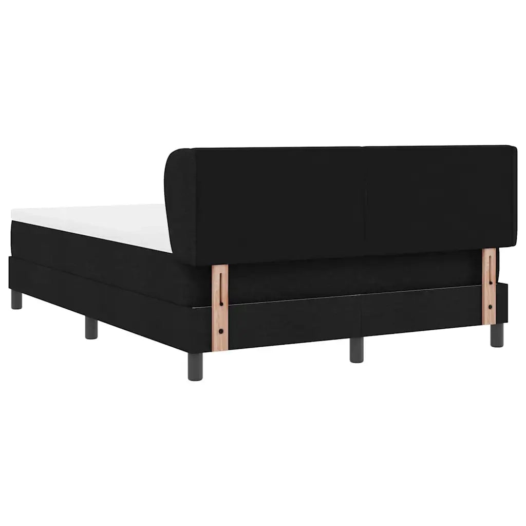 Letto a molle con materasso Nero 160 x 200 cm Tessuto 3340033