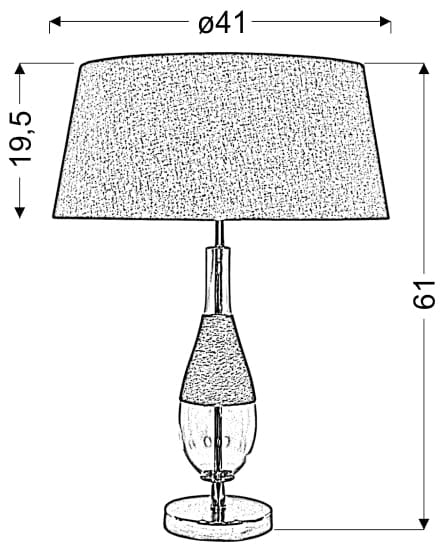 Lampada da tavolo Candellux ECO 41-21489 cromo/grigio