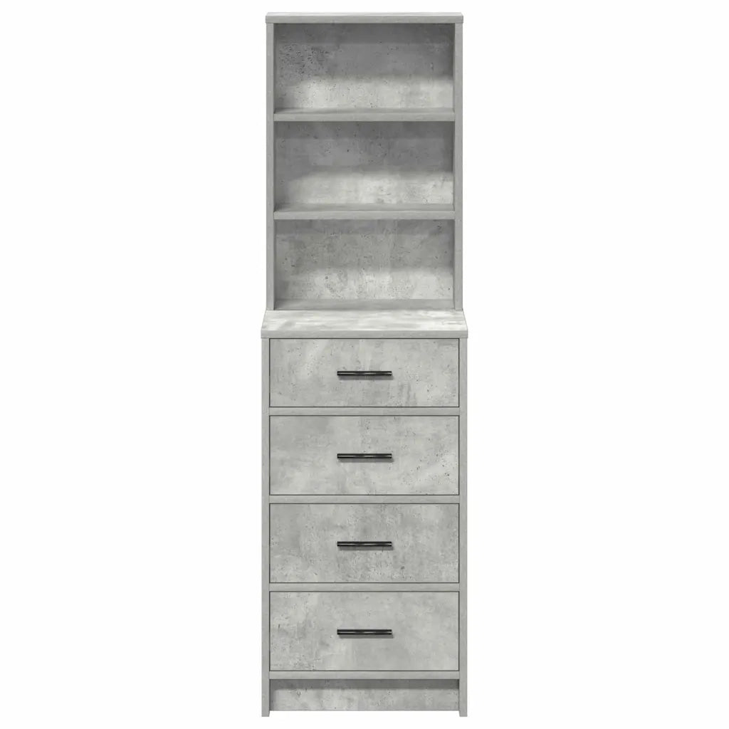 Credenza Grigio cemento 40 x 41 x 135 cm Legno multistrato 865049
