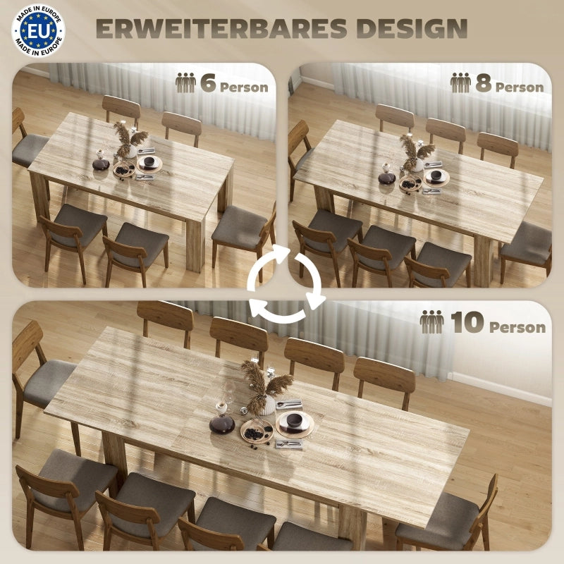 Tavolo da pranzo - estraibile da 180 a 260 cm - per 6-10 persone - legno