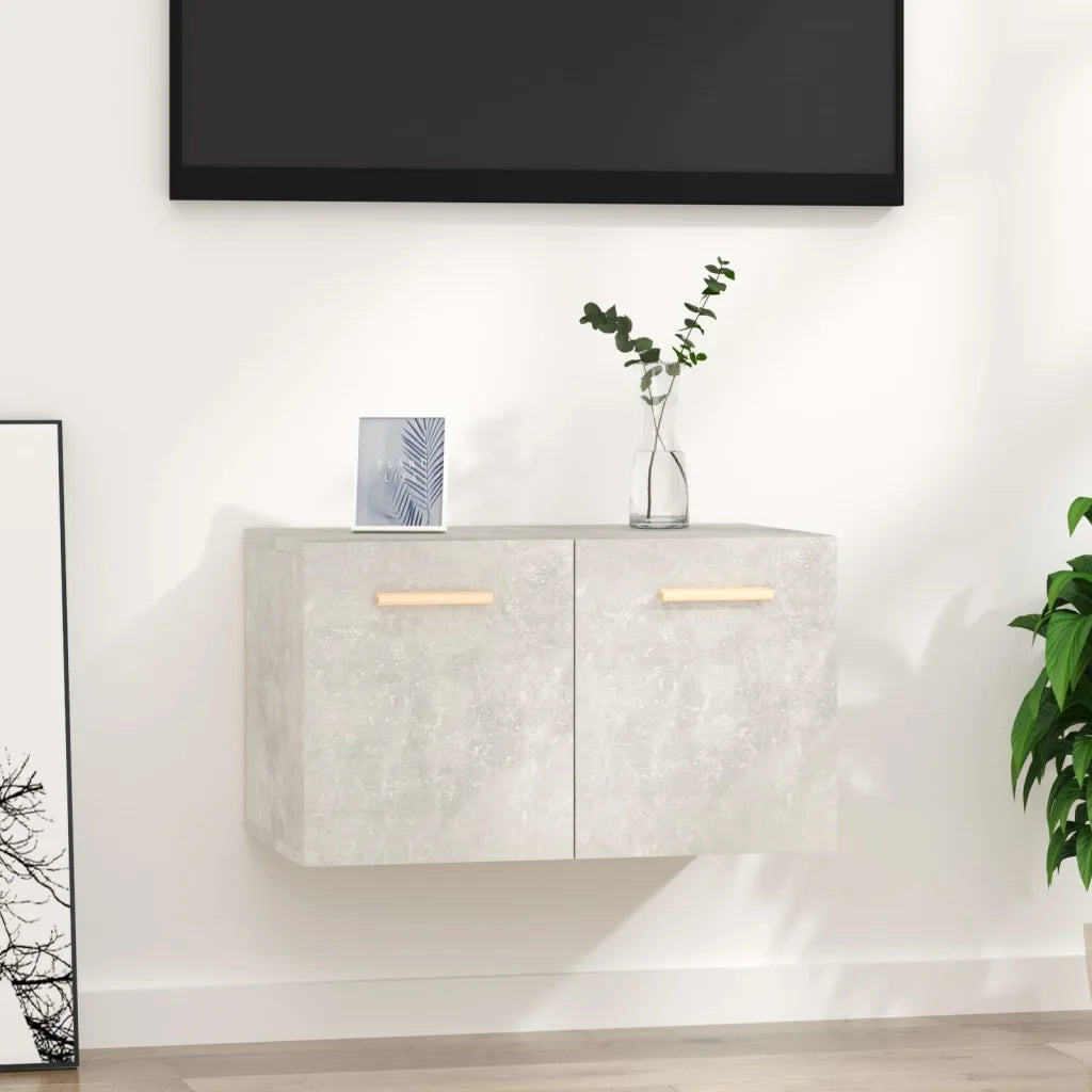 Mobile a Parete Grigio Cemento 60x36,5x35 cm Legno Multistrato 812910