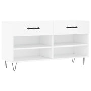 Panca portascarpe/stivali cassettiera scaffale mobiletto portaoggetti per ingresso 102 x 35 x 55 cm legno ingegnerizzato bianco 02_0022877