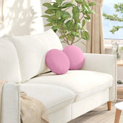 Cuscini per Seduta 2 pcs Rosa Ø30 x 13 cm Tessuto 42014098