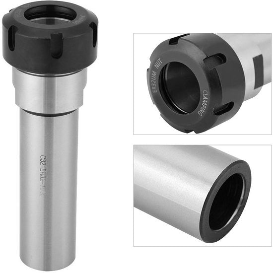 Supporto di banco a spinta alta - Costruito in acciaio inossidabile a base di cromo-molibdeno - Tipo a schienale - Manico allungato - Diametro di serraggio 32 mm - Lunghezza totale 140 mm - Resistente agli urti - Supporto di banco a schienale libero