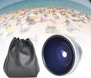 Obiettivo Fisheye Universale 37 mm per Fotocamera - Argento - Ampia Applicazione