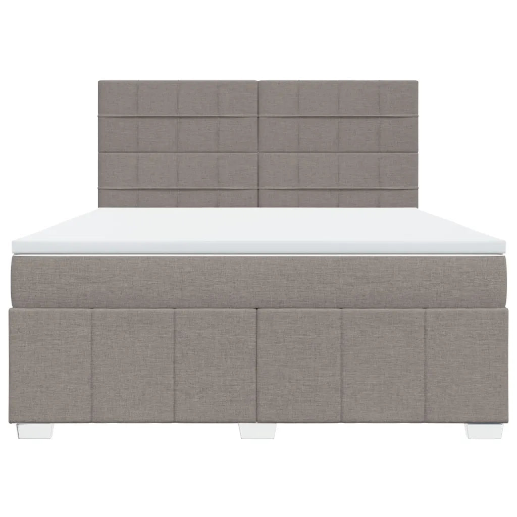 Giroletto a Molle con Materasso Tortora 180x200 cm in Tessuto