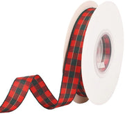 20 Metri di Lint Tartan Rosso per Feste Natale - Ideale per Eventi di Festa