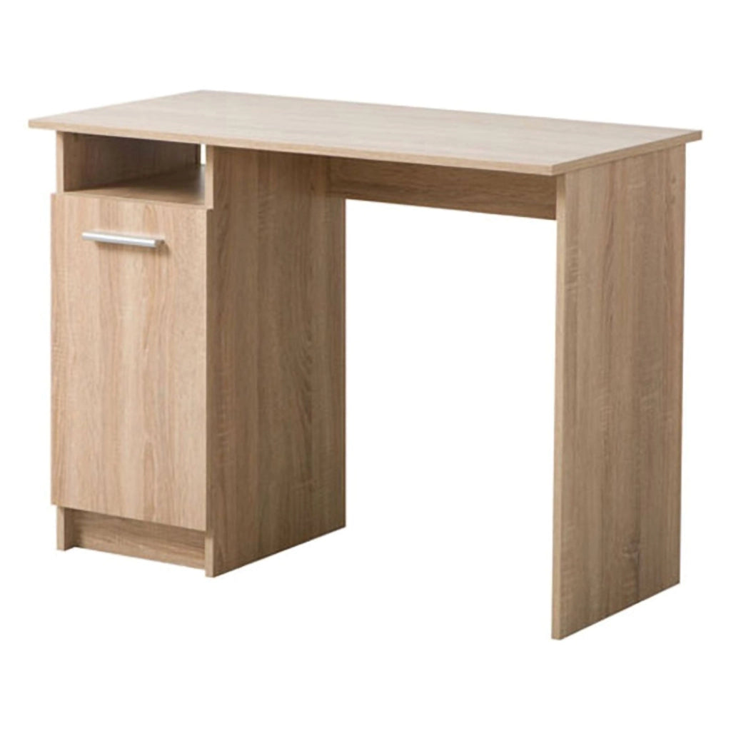 Tiriolo, Scrivania 2 Ripiani, 100x50x74.5h cm Marrone Rovere