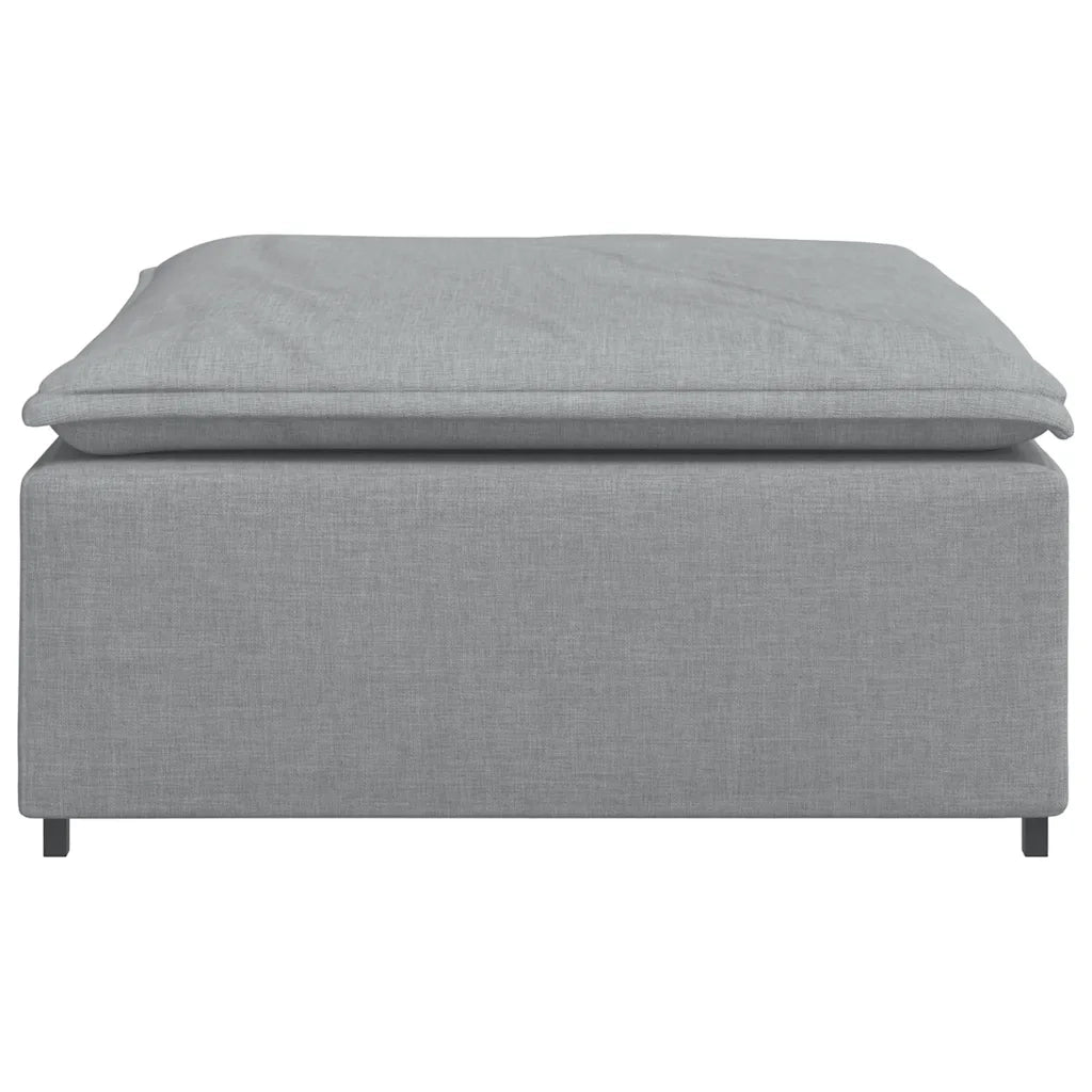 Divano Modulare Poggiapiedi Modulo Grigio Chiaro 100x100x48 cm 4104477