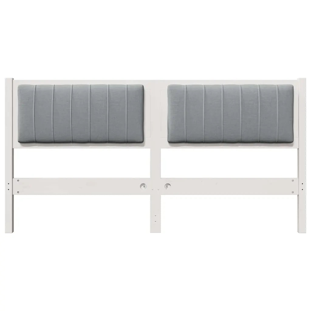 Testiera | Testata imbottita con Testiera | Testata Bianco 150 cm Pino massello