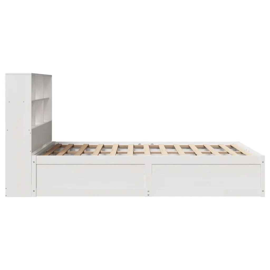 Letto senza Materasso Bianco 140x190 cm Legno Massello di Pino 3323468