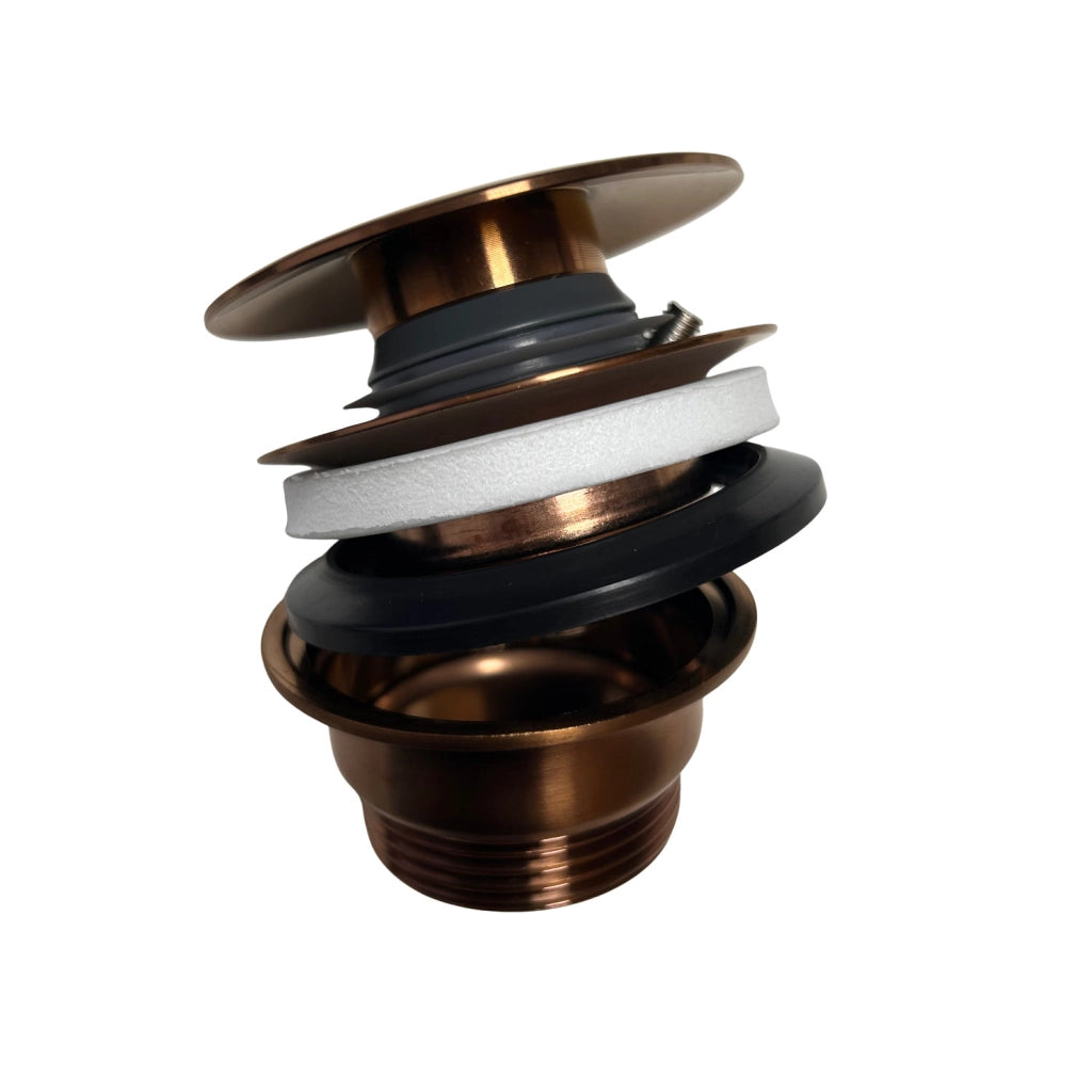 SINED Piletta Scarico PVD Oro Rosa Inox 316L materiale non poroso e liscio facile da pulire e igienizzare modello Levante