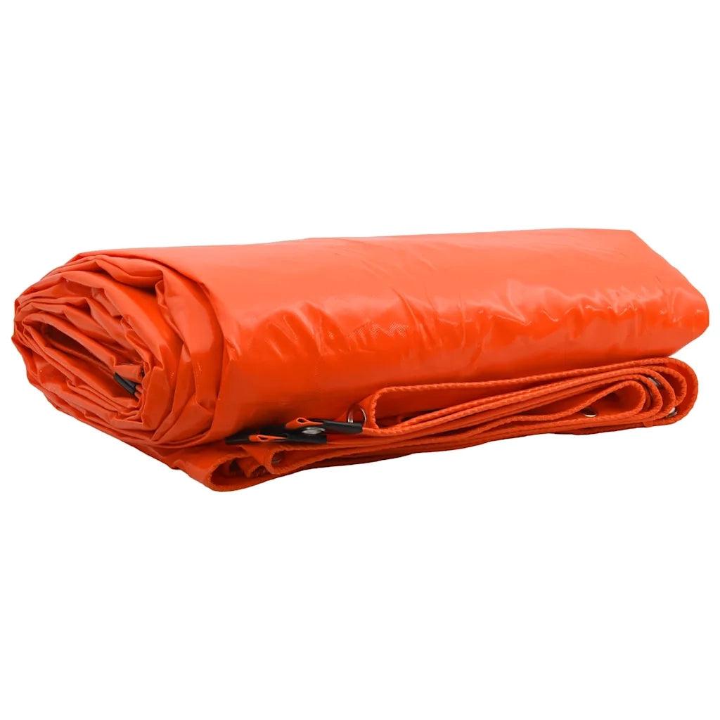 Telo 650g / m² Arancione 4 x 7 m Tela con rivestimento in PVC