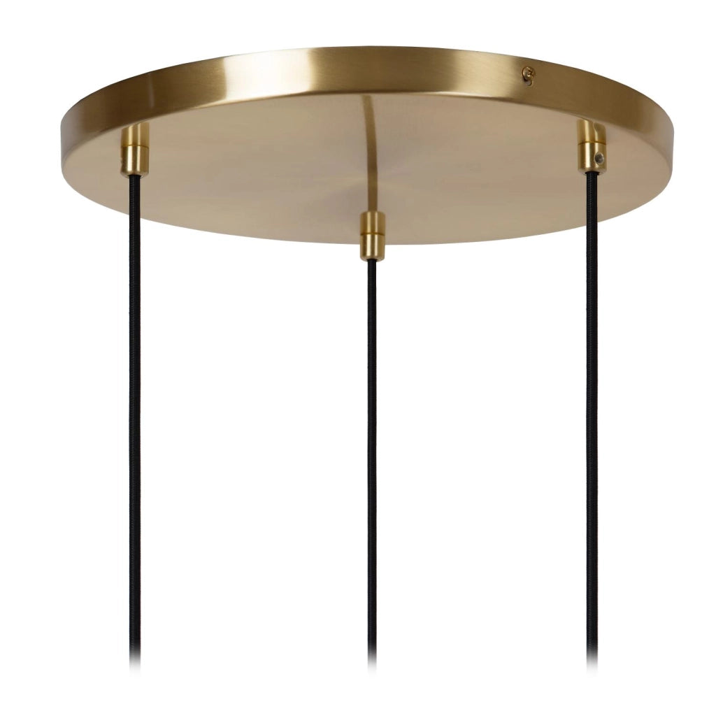 Lampada sospesa retro ALICENT 3 luci oro vetro Lucide