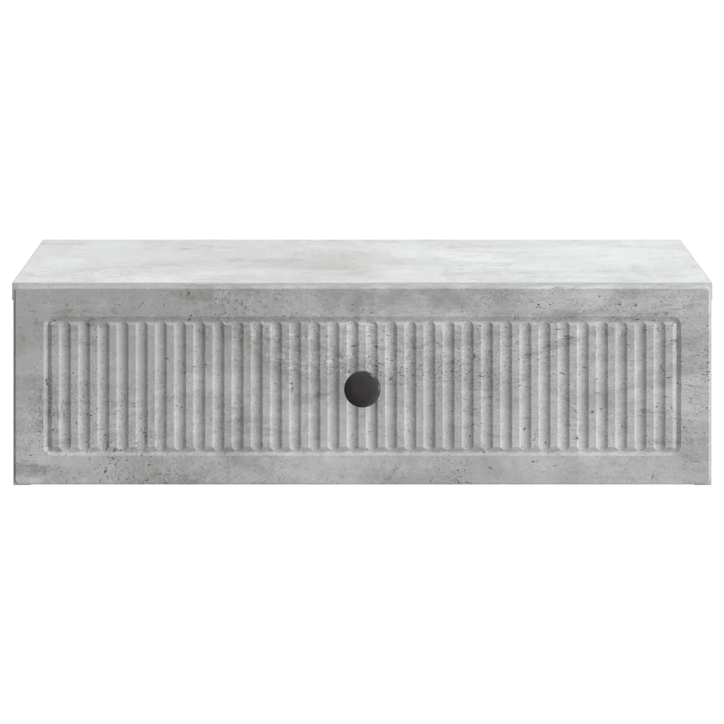 Tavolino da Parete Laterale Grigio Cemento 59 x 34,5 x 17 cm 897978