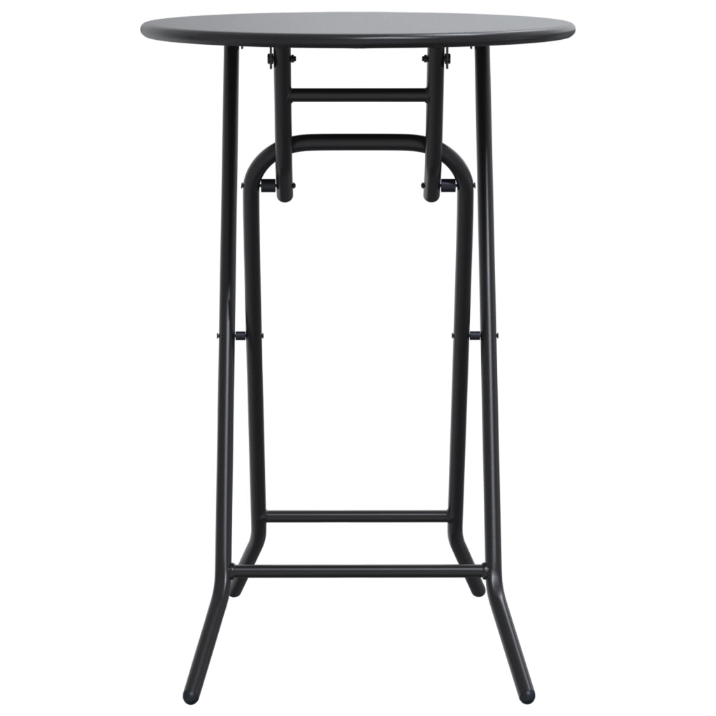 Tavolo da giardino pieghevole Antracite Ã˜50x72 cm Acciaio