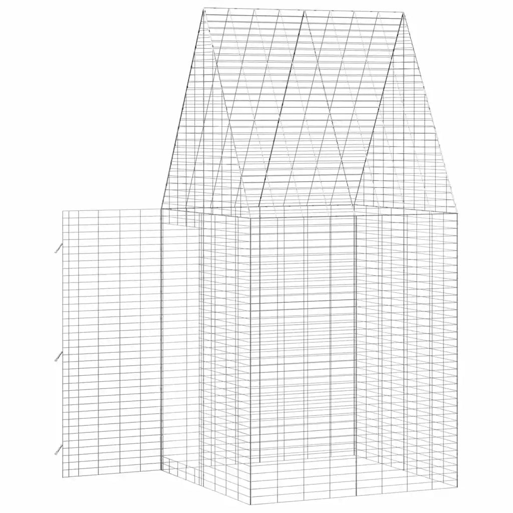 Gabbia per Conigli Argento 100 x 100 x 210 cm Acciaio zincato 42019240