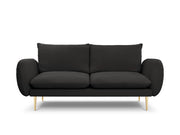 Cosmopolitan Design - Divano "Vienna" 2 posti in bouclé nero 