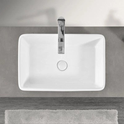 Mensolone effetto legno grigio cemento per lavabi da appoggio da 110 cm serie Master