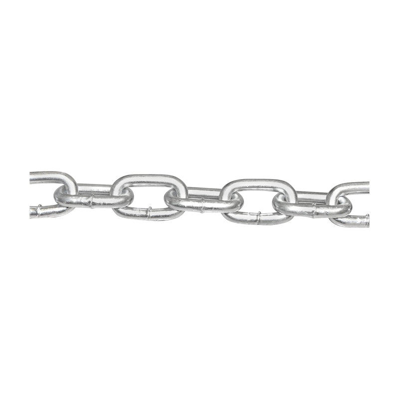 Catena elettrozincata 7,9x32,3x30mm DIN5685A 10m/rotolo tamburo di plastica