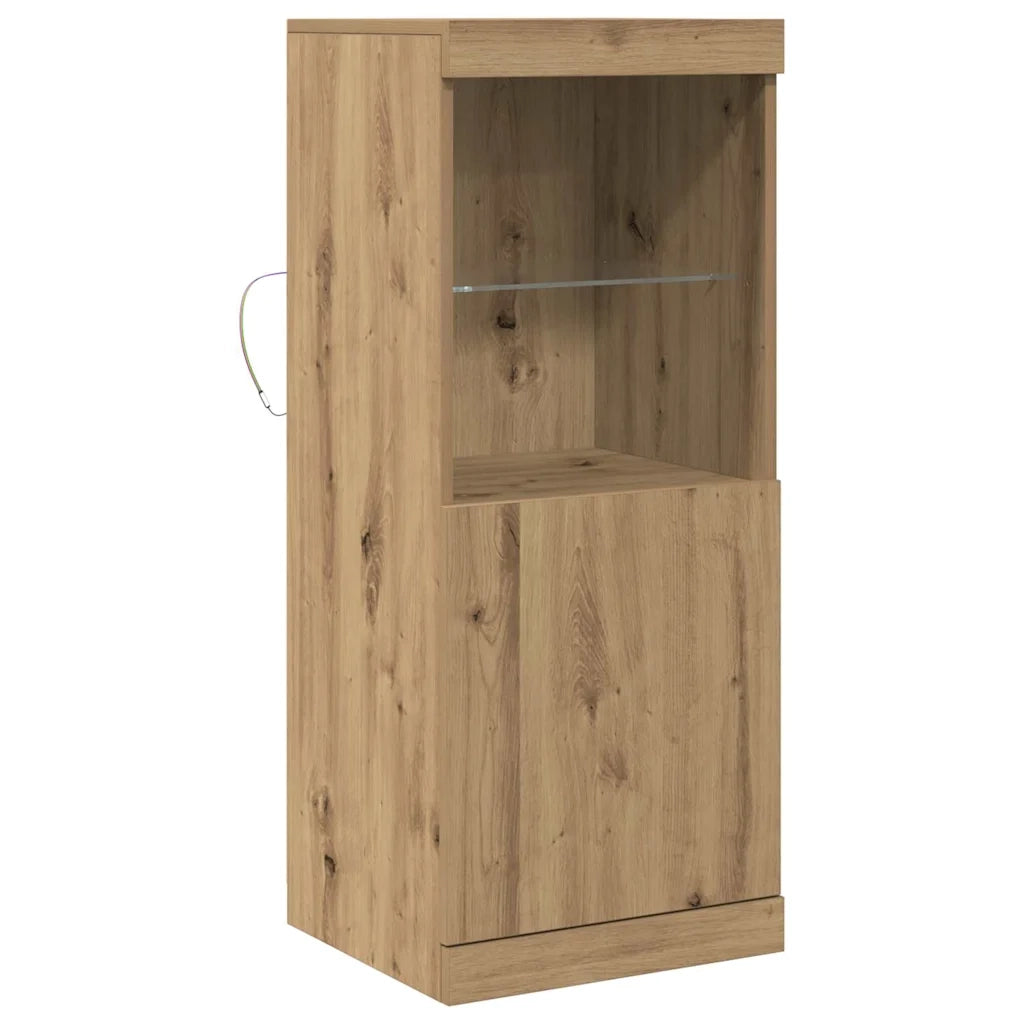 Credenza | Madia LED Rovere artigianale 41 x 37 x 100 cm Legno multistrato