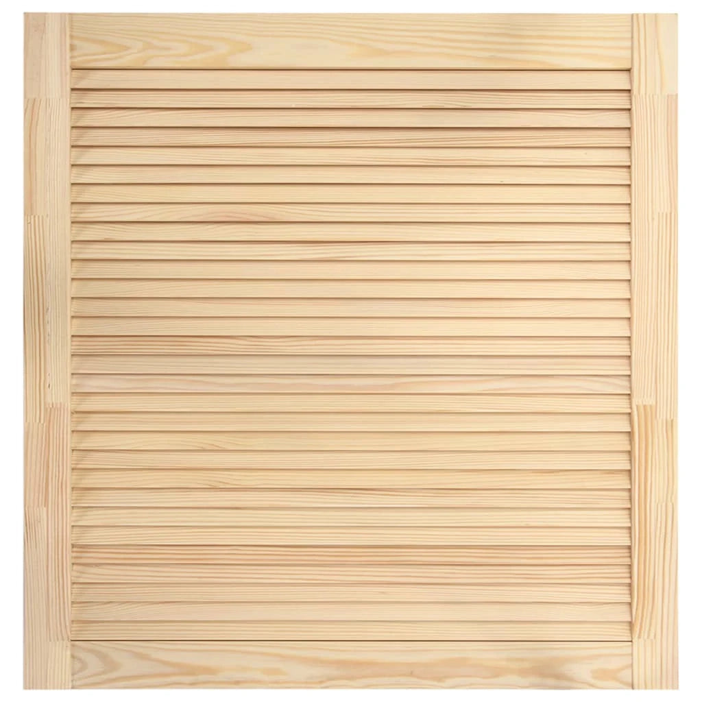 Porta a persiana in legno massello di pino anta per mobile anta per mensola rivestimento per armadio guardaroba paravento 61,5 x 59,4 cm 02_0003871