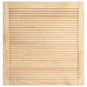 Porta a persiana in legno massello di pino anta per mobile anta per mensola rivestimento per armadio guardaroba paravento 61,5 x 59,4 cm 02_0003871