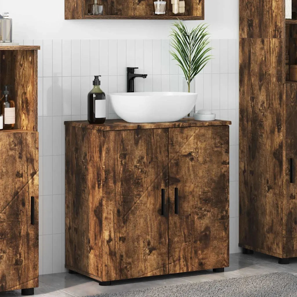 Mobile da Bagno con archiviazione Rovere fumé 61 x 35 x 64 cm