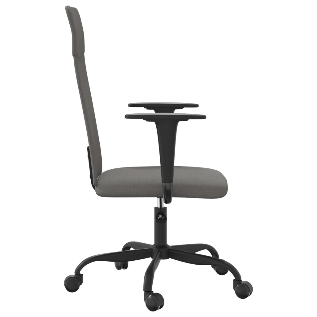 Sedia da Ufficio Regolabile Grigio Scuro in Rete e Similpelle 353018