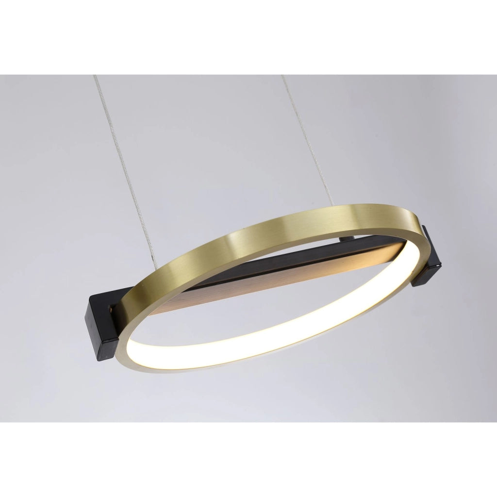 Barra LED aerea da 3 litri, pendente, metallo oro e nero
