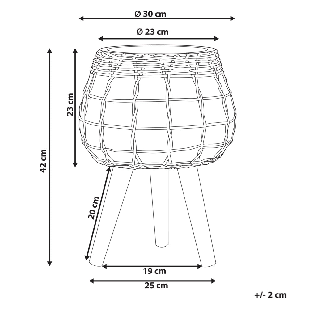 Vaso per piante Marrone chiaro Magnesio Base rotonda in legno massiccio Vaso per piante alte