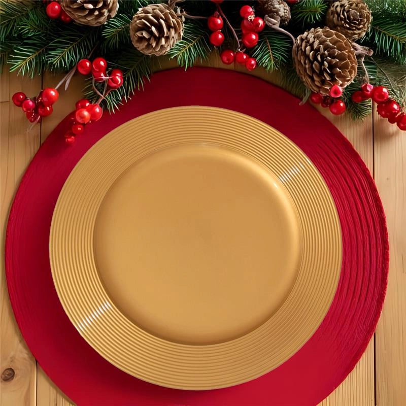 MA MAISON SET 6PZ SOTTOPIATTO GLOSSY COLORE GOLD - DIAMETRO 33 CM