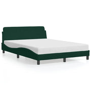 Letto matrimoniale | Letto per adulti | Giroletto Dover Verde Scuro 140x190 cm in Velluto