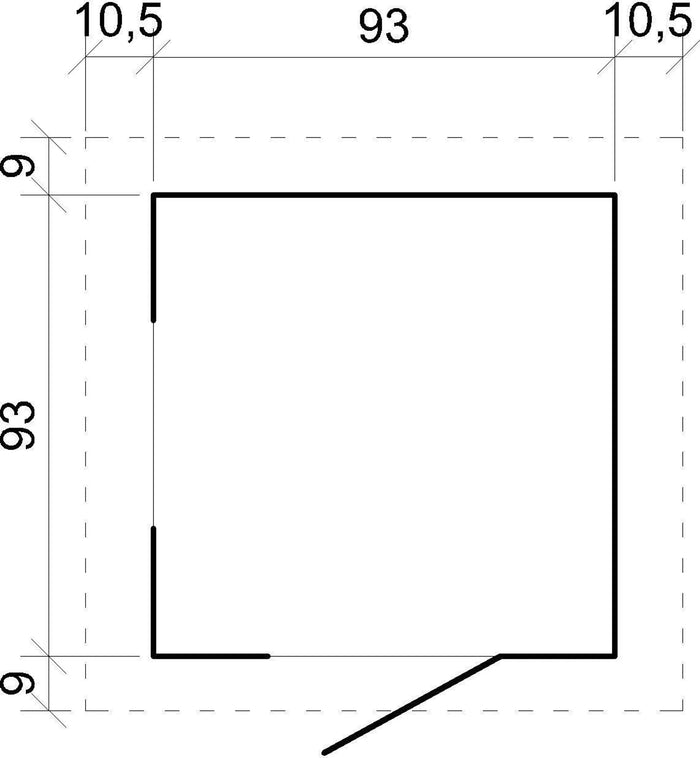Casetta per Bambini - L111xL114xA121cm/0,9 m2 - Timbela M570Z-1 (tetto verde)