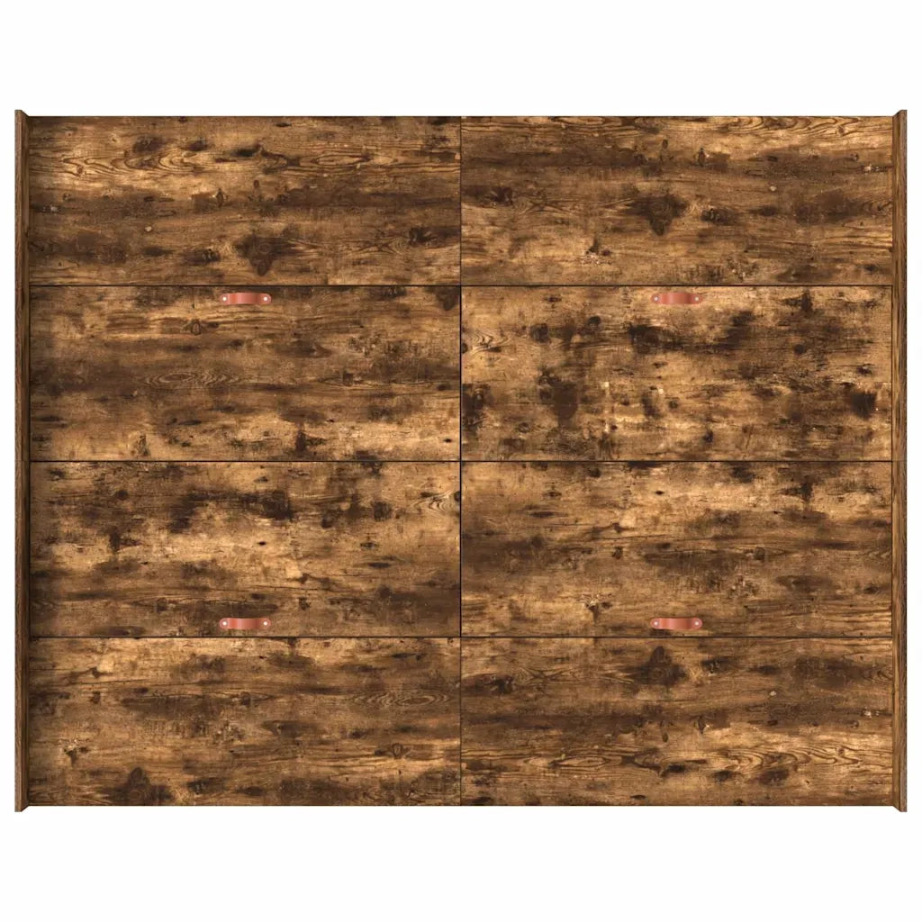 Struttura letto con contenitore Rovere fumé 140 x 200 cm 3335297