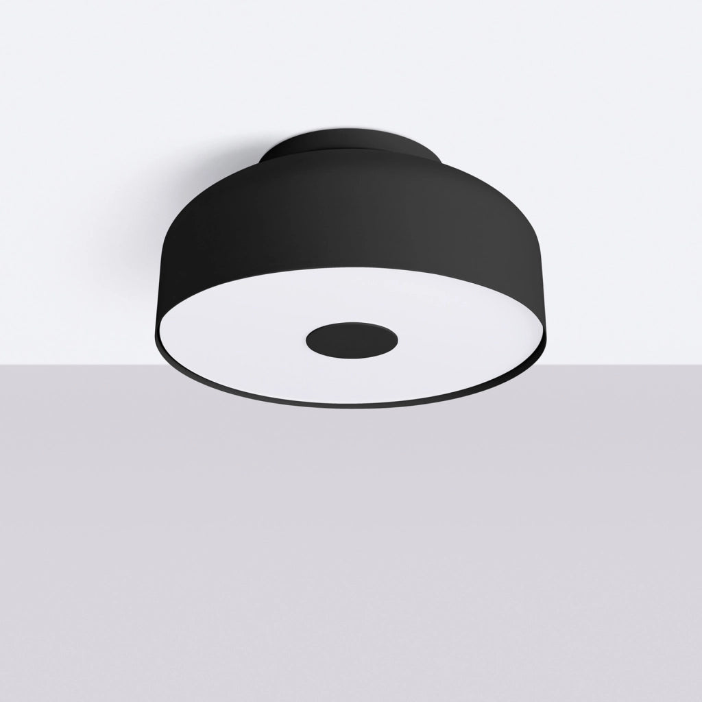 Plafoniera moderna nera tonda Ø30 4xE27 TEKNAR Pure Lume