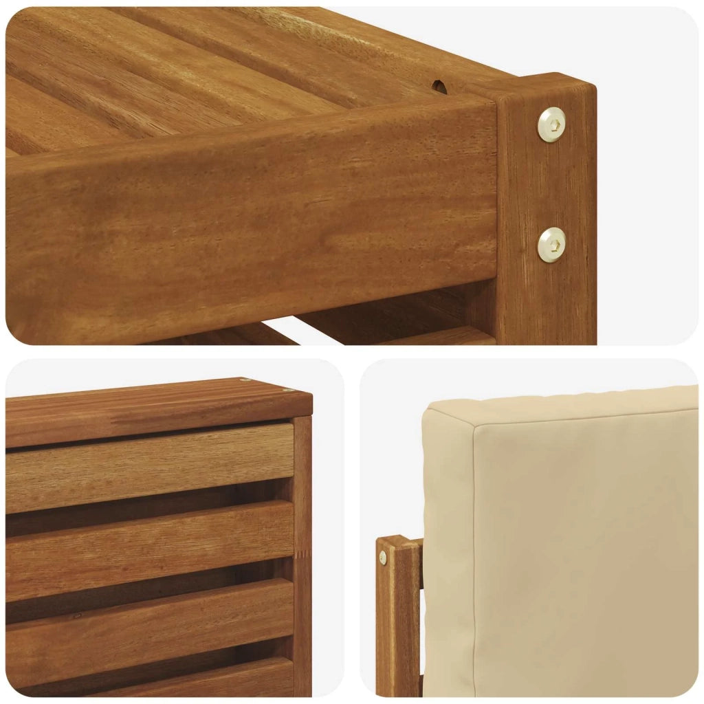 Set di divani da esterno 6 pz Naturale e Beige 3374698
