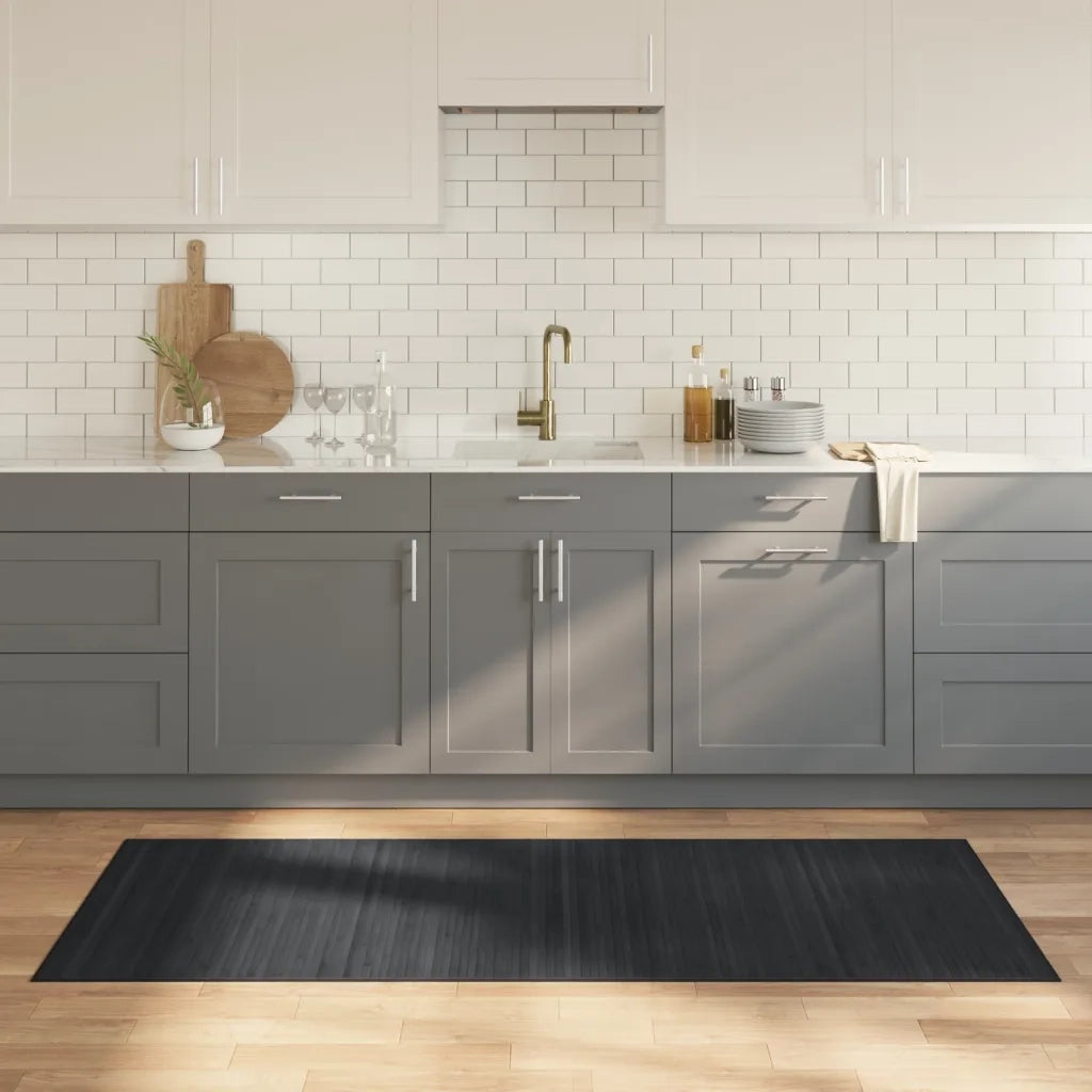Tappeto Rettangolare Grigio 80x200 cm in BambÃ¹