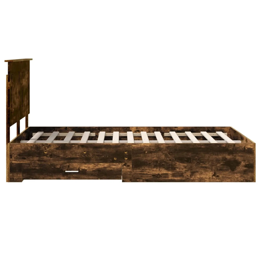 Struttura del letto Rovere fumé 120 x 190 cm Legno multistrato 3409671