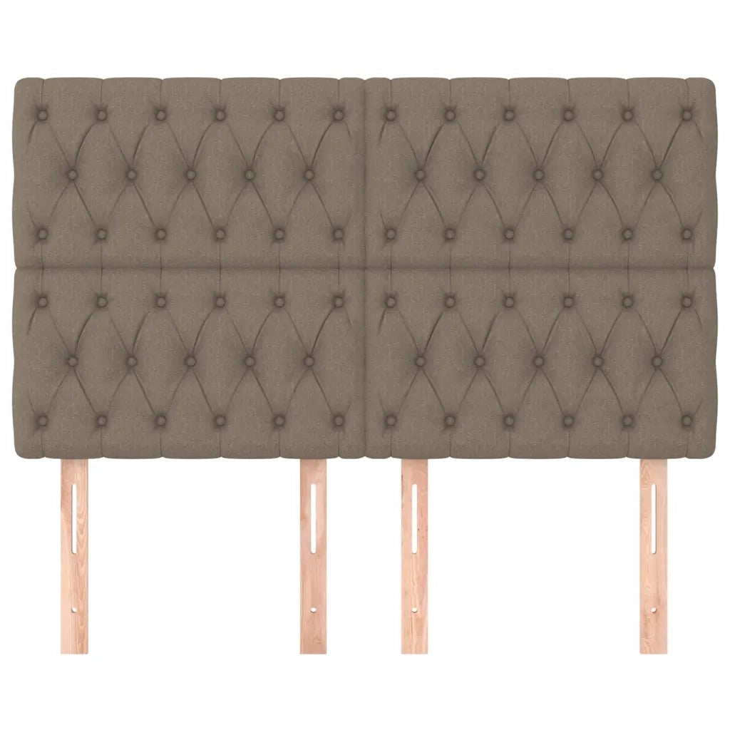Testiera | Testata per letto tortora 160x7x118/128 cm in tessuto