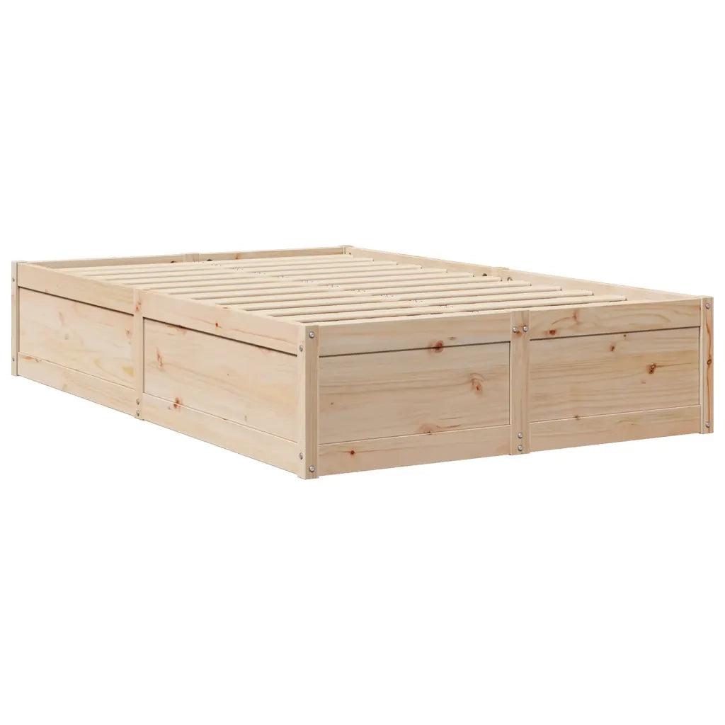 Letto senza Materasso 135x190 cm in Legno Massello di Pino