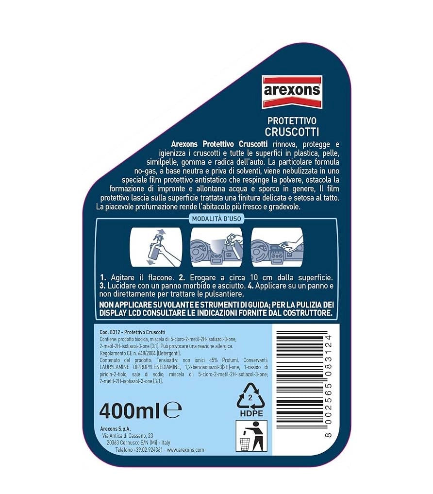 PROTETTIVO CRUSCOTTI AREXONS 400 ml - AREXONS
