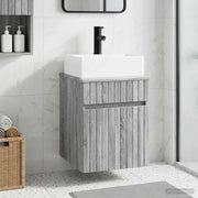Mobile Lavabo da Parete Sonoma grigio 39 x 41 x 62,5 cm 890578