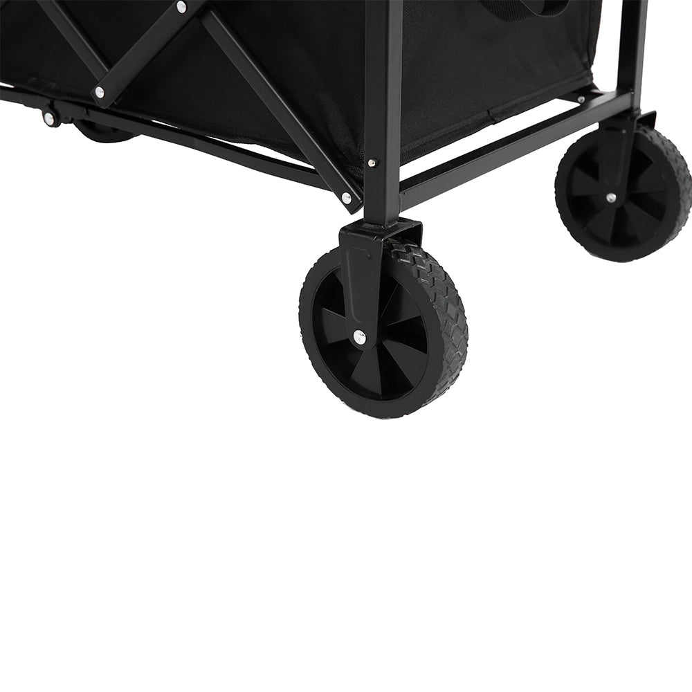 Carrello da spiaggia pieghevole - Xylo - Leggero e portatile, grande capacit??, ruote, resistente - Nero
