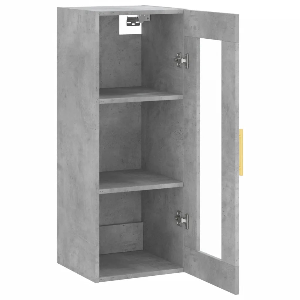 Armadietto a Muro | Mobile a Parete Grigio Cemento 34,5x34x90 cm