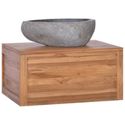 Armadietto da Bagno a Parete 60x45x30 cm Legno Massello di Teak cod mxl 49351