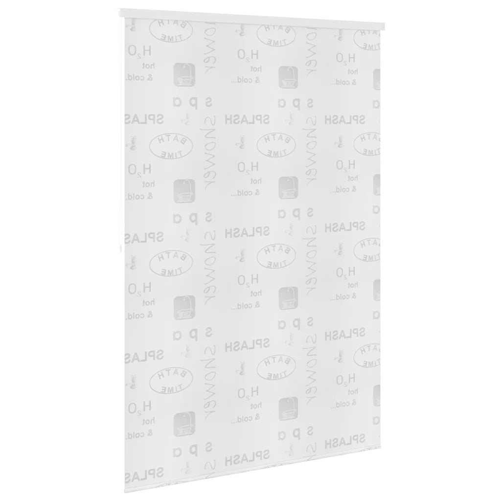 Tenda a Rullo per Doccia 140x240 cm con Scritta Splash